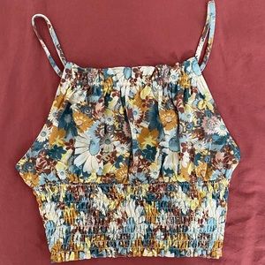 margot smocked cropped cami top from urban outfitters
